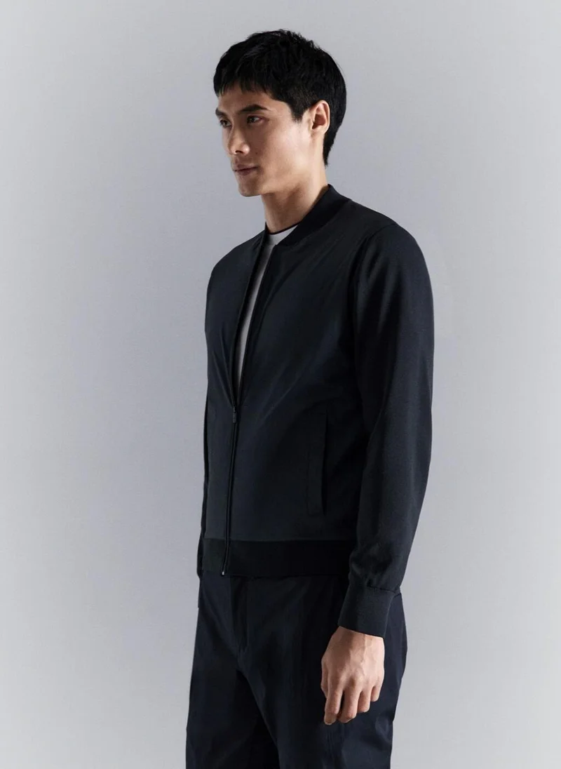 Mango Man  Combined bomber jacket in knit for Men | Best Price UAE